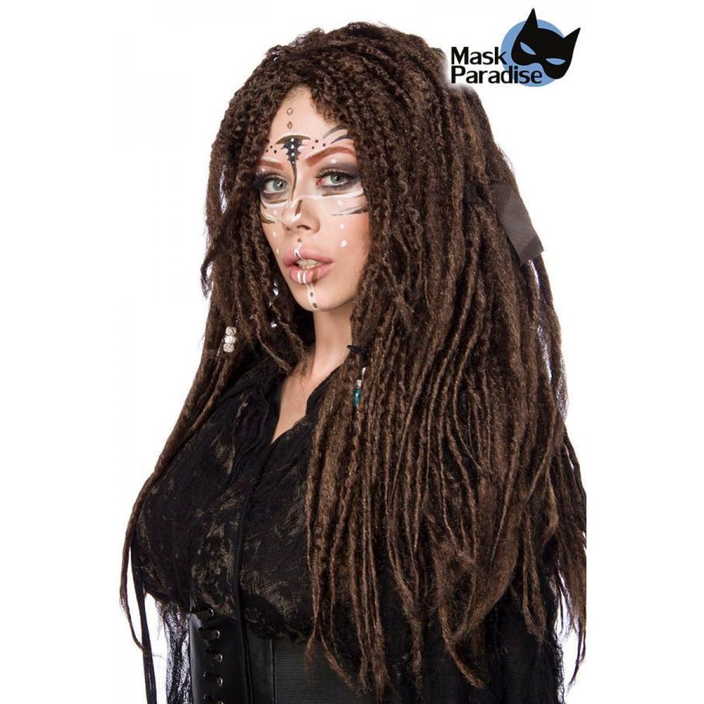 Mask Paradise - Voodoo Witch Perücke - Braun